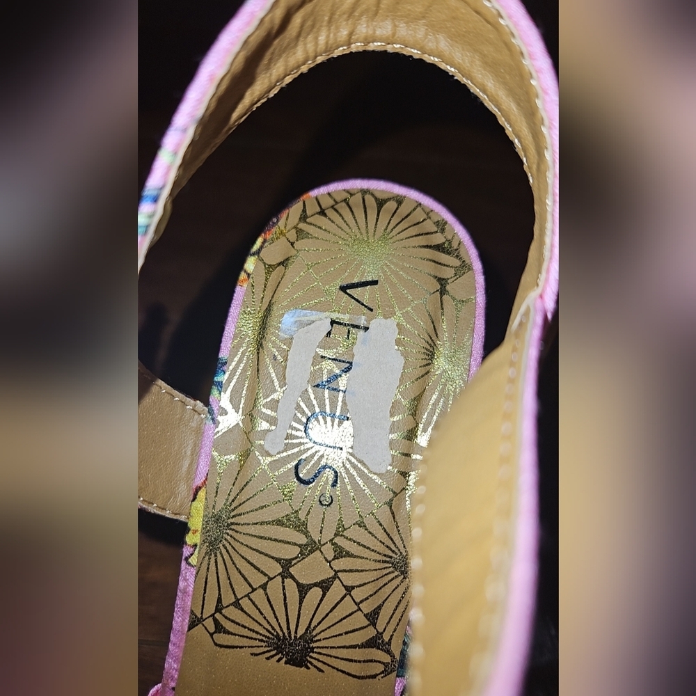 VENUS Tropical Vacation Pineapple Pink Pineapple Wedge Platform Sandals 8.5 - Picture 12 of 14